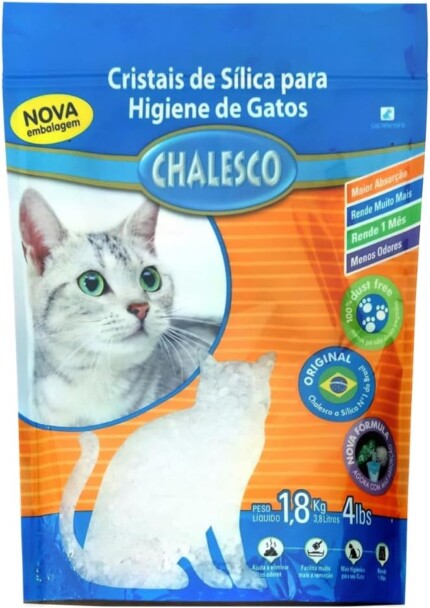 Areia Higiênica com Cristais de Sílica para Gatos, Chalesco, 1,8kg | Petz