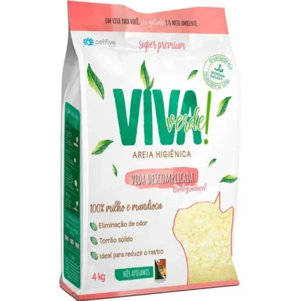 Areia Higiênica Viva Verde Grãos Mistos para Gatos - 4kg | Petz