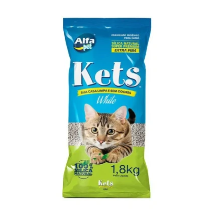 Areia Kets Branca Sensitive para Gatos 1,8kg | Petz