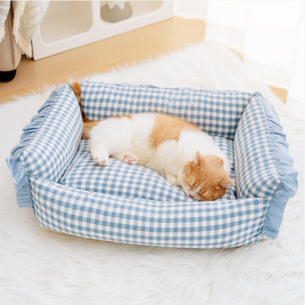 Cama quente destacável para cães e gatos com babados da moda | Petz