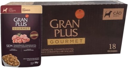 Granplus Ração Úmida Granplus Gourmet Cães Filhotes Frango 100G - Pack Com 18 Unidades | Petz