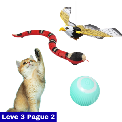 Kit Brinquedos Cobra + Pássaro + Bola Elétricos para Gatos | Petz
