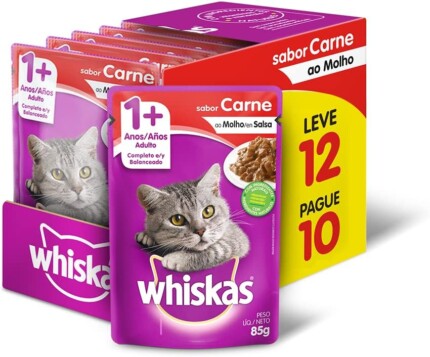 Pack de Ração Úmida Whiskas Sachê para Gatos Adultos 85 g | Petz