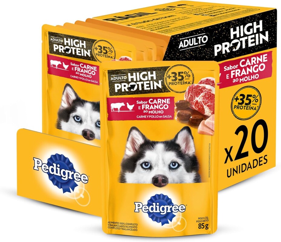 Pack Ração Úmida Pedigree High Protein Cães Adultos - 20 unidades | Petz