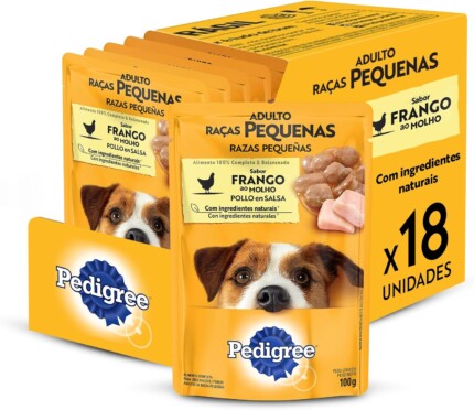 Pack Ração Úmida Pedigree Sachê Cães adultos de Raças Pequenas Varios Sabores 100g | Petz