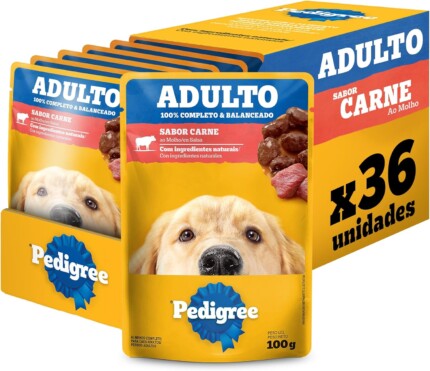 Pack Ração Úmida Pedigree Sachê para Cães Adultos 100 g - 36 unidades | Petz