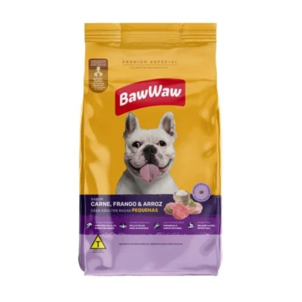 Ração Baw Waw para cães adultos raças pequenas sabor Carne, Frango e Arroz - 10.1kg | Petz