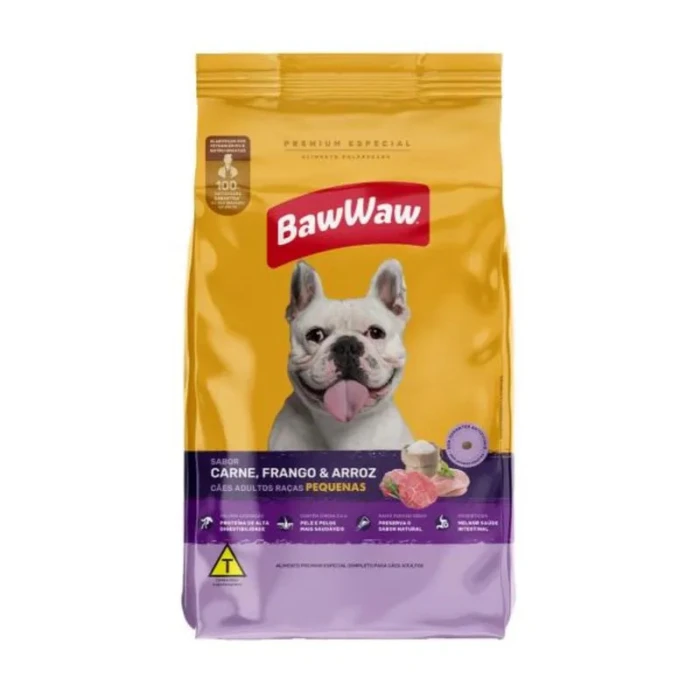 Ração Baw Waw para cães adultos raças pequenas sabor Carne, Frango e Arroz - 10.1kg | Petz