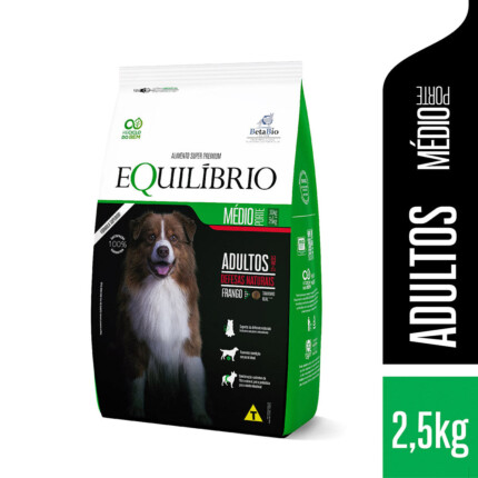 Ração Equilíbrio para Cães Adultos de Porte Médio Sabor Frango | Petz
