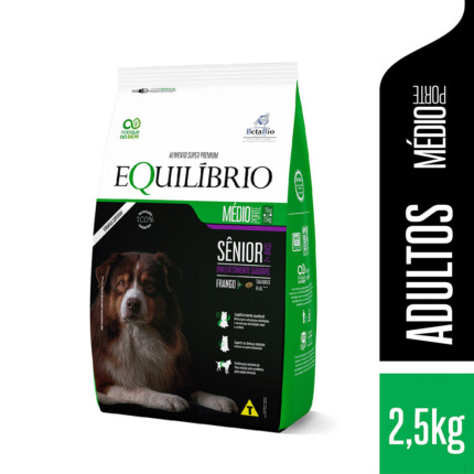 Ração Equilíbrio para Cães Sênior de Porte Médio Sabor Frango | Petz