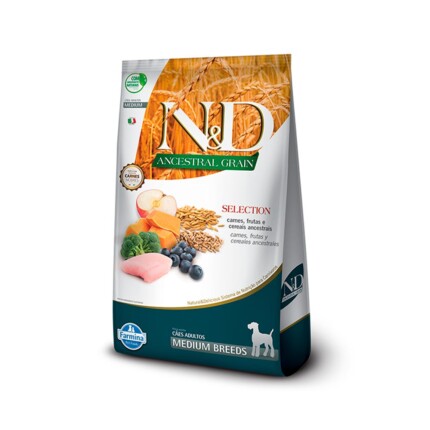 Ração Farmina N&D Ancestral Selection para Cães Adultos de Raças Médias Sabor Carne - 15kg | Petz