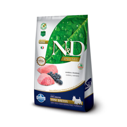 Ração Farmina N&D Prime para Cães Adultos de Raças Pequenas Sabor Cordeiro e Blueberry | Petz