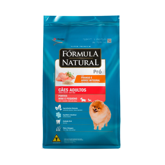 Ração Fórmula Natural Pró para Cães Adultos de Porte Mini e Pequeno Sabor Frango e Arroz Integral | Petz