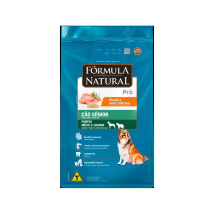 Ração Fórmula Natural Pró para Cães Sênior de Porte Médio e Grande Sabor Frango e Arroz Integral 15kg | Petz