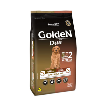 Ração Golden Duii para Cães Adultos Sabor Frango e Carne - 10,1kg | Petz