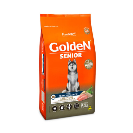 Ração Golden Fórmula para Cães Senior Sabor Frango e Arroz - 15kg | Petz
