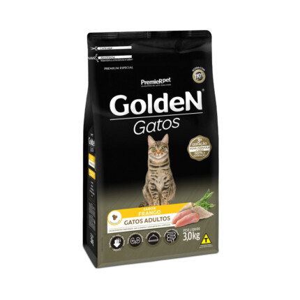 Ração Golden para Gatos Adultos Sabor Frango | Petz