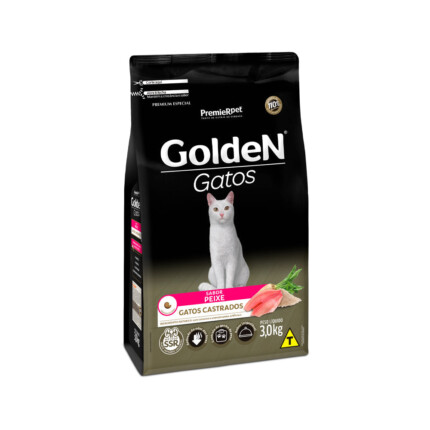 Ração Golden para Gatos Castrados Sabor Peixe | Petz