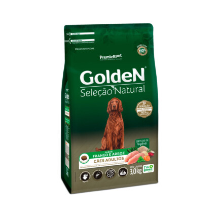 Ração Golden Seleção Natural para Cães Adultos Sabor Frango e Arroz | Petz