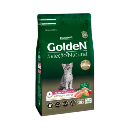 Ração Golden Seleção Natural para Gatos Filhotes Sabor Frango e Arroz | Petz