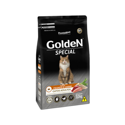Ração Golden Special para Gatos Adultos Sabor Frango e Carne | Petz