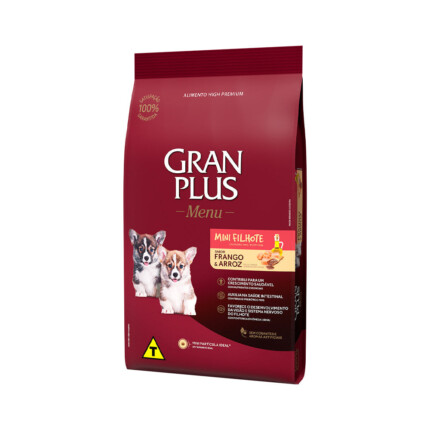 Ração GranPlus Menu Para Cães Filhotes de Porte Mini Sabor Frango e Arroz | Petz