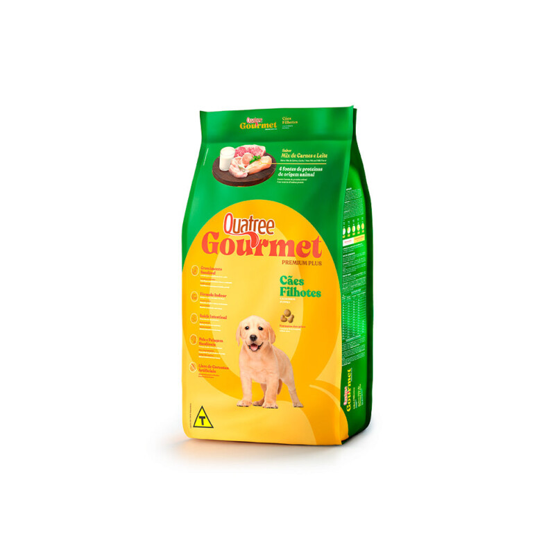 Ração Quatree Gourmet para Cães Filhotes Sabor Mix de Carnes e Leite | Petz