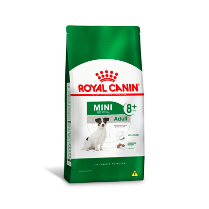 Ração Seca Royal Canin Mini Adult 8+ para Cães Adultos de Porte Pequeno com 8 Anos ou mais | Petz