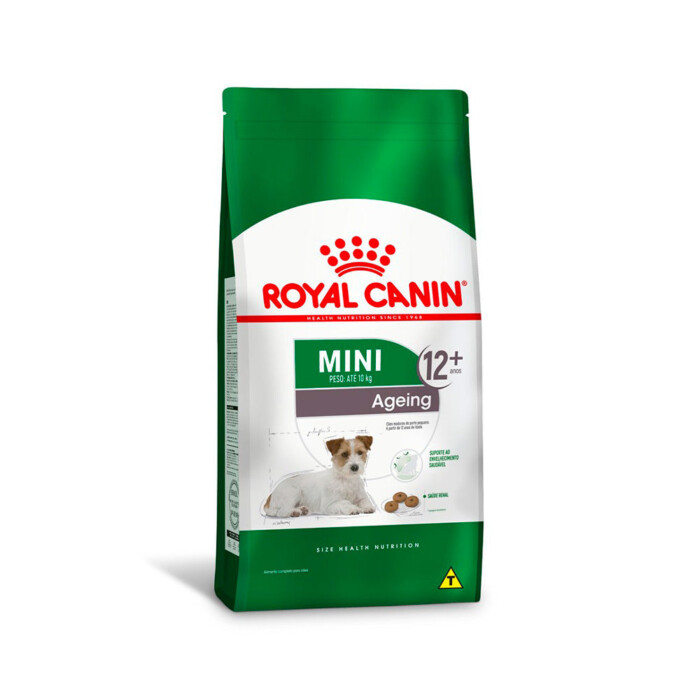 Ração Seca Royal Canin Mini Ageing 12+ para Cães Idosos de Porte Pequeno com 12 Anos ou mais | Petz