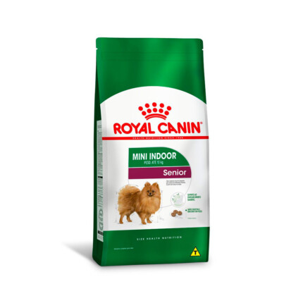 Ração Seca Royal Canin Mini Indoor Senior para Cães Idosos de Porte Pequeno com 8 Anos ou mais | Petz