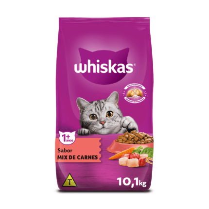 Ração Whiskas para Gatos Adultos Sabor Mix de Carnes | Petz
