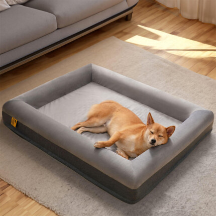 Sono feliz da cama ortopédica superior do cão com jogo alegre que escava a cama | Petz
